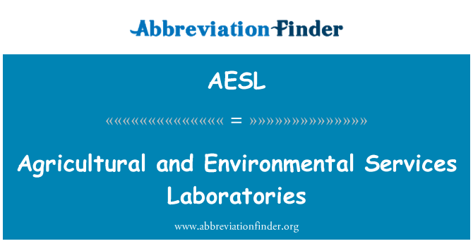 AESL: Agricultural and Environmental Services Laboratories