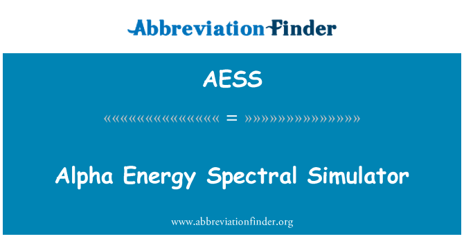 AESS: Energia alfa vyžiarená spektrálne simulátor