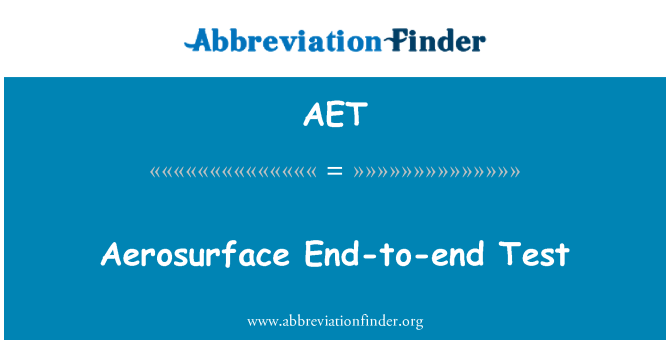 AET: Aerosurface 端到端測試