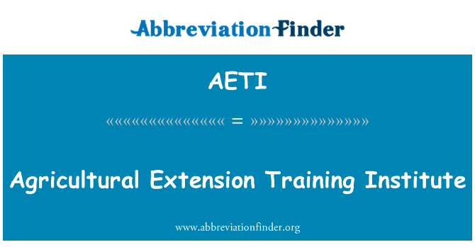 AETI: Institut de formation agricole Extension