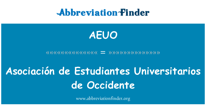 AEUO: Asociación de Estudiantes Universitarios de Occidente