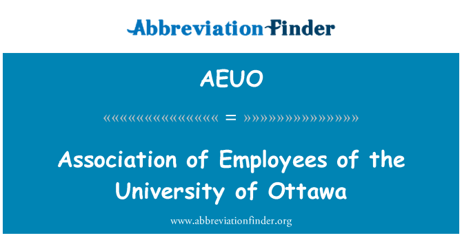 AEUO: Association of Employees of the University of Ottawa