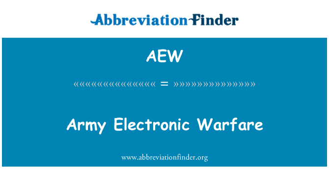 AEW: 陆军电子战