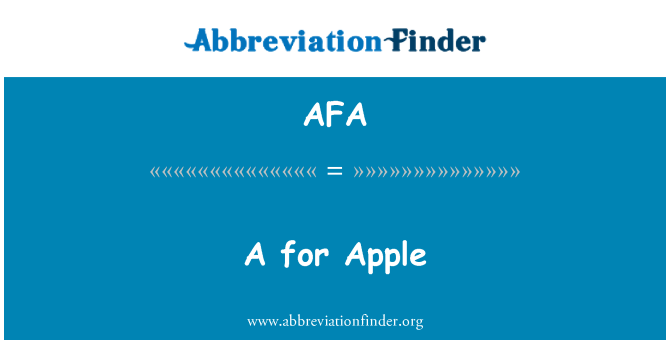 AFA: A pentru Apple