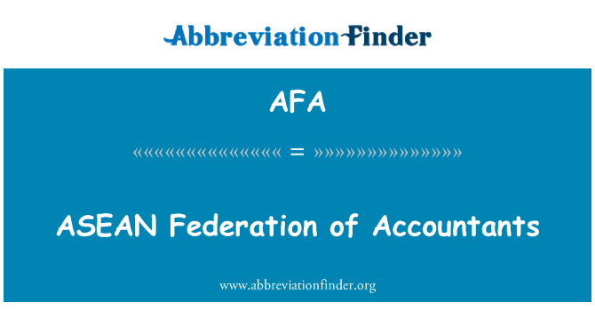 AFA: 회계사의 아세안 연맹