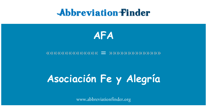 AFA: Asociación Fe y Alegría