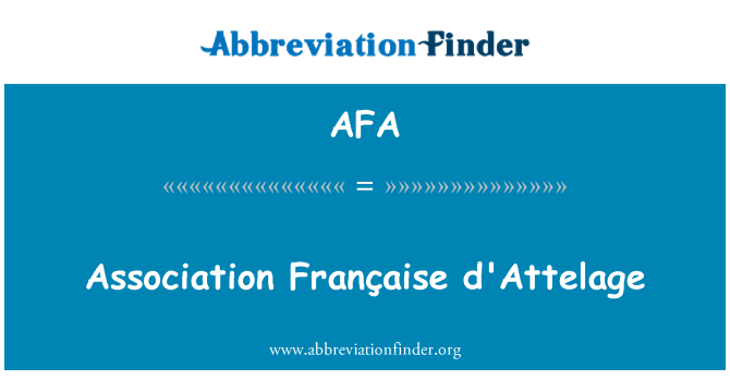 AFA: Association Française d'Attelage