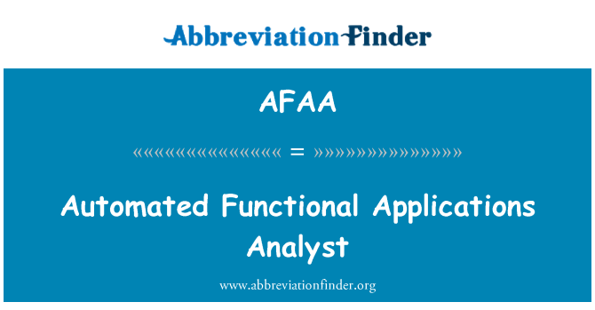 AFAA: Samodejen funkcionalen aplikacije analitik