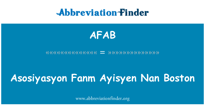 AFAB: Βοστώνη Ayisyen Nan Asosiyasyon Fanm