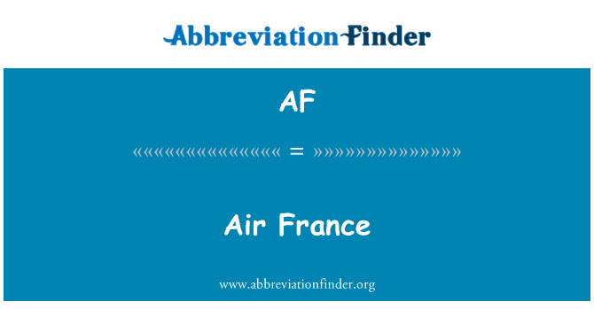 AF: Air France