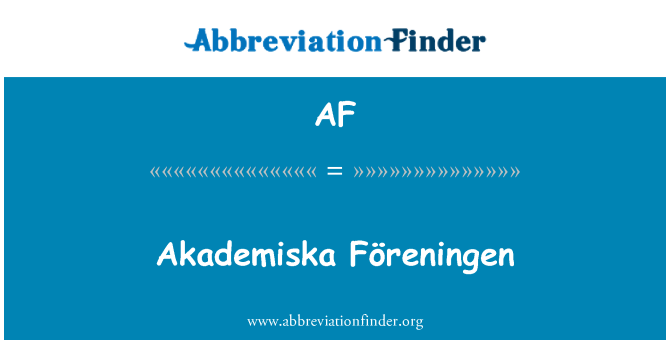 AF: Akademiska Föreningen