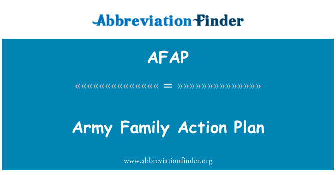 AFAP: Piano famiglia azione armata