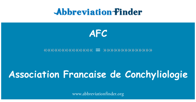 AFC: Asociace Francaise de Conchyliologie