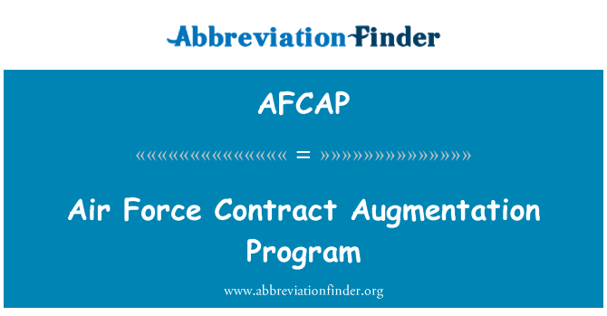 AFCAP: Anmase/sere kò lame de lè Augmentation pwogram