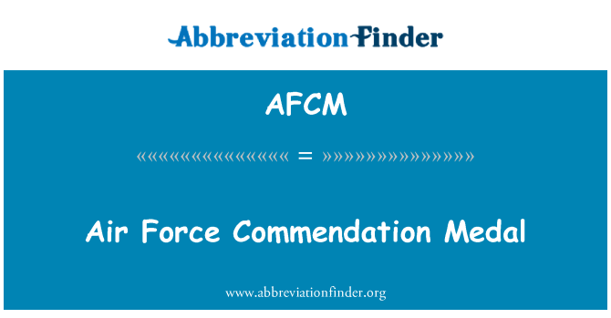 AFCM: 空军部队嘉奖奖章