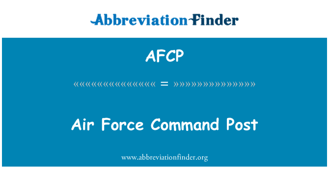 AFCP: Posto di comando dell'aeronautica