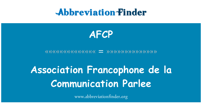 AFCP: Ühingu Franco de la side Parlee