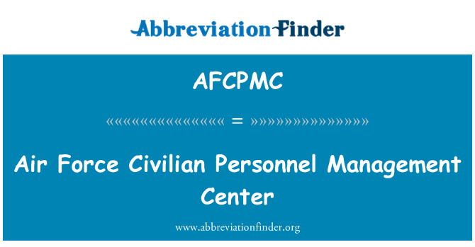 AFCPMC: Air Force civiel personeel Management Center