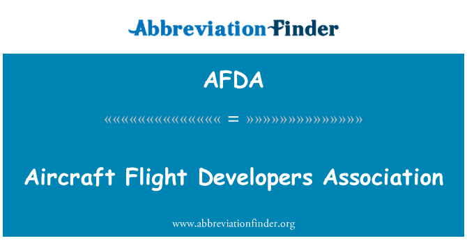AFDA: 飛機飛行開發商協會