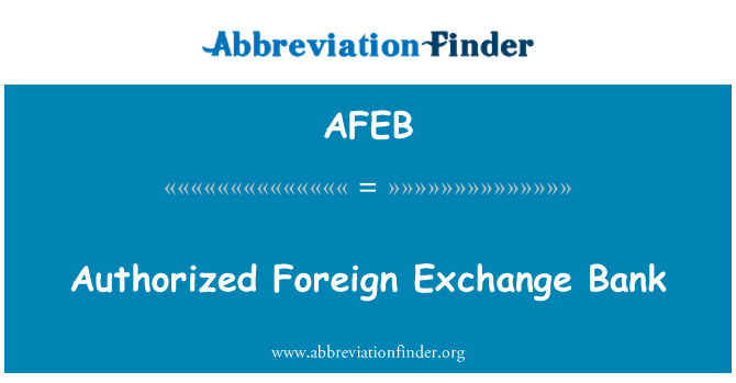 AFEB: 授權的外匯銀行