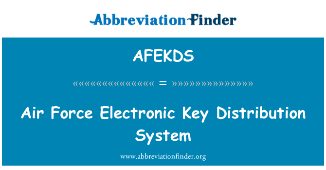 AFEKDS: 空軍電子金鑰分發系統