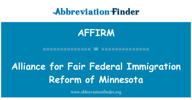 AFFIRM: 明尼蘇達州公平的聯邦移民改革聯盟