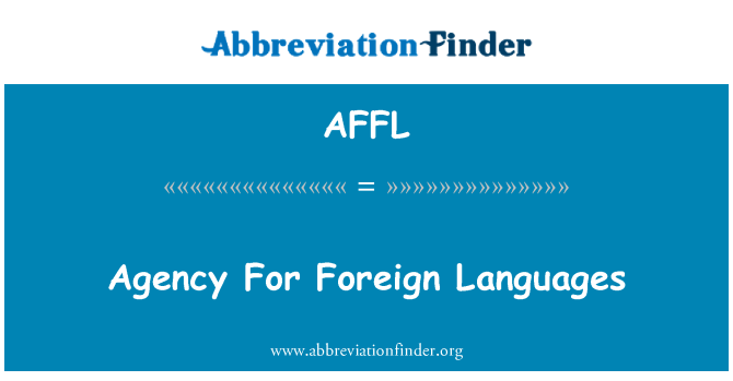 AFFL: Agentúra pre cudzie jazyky