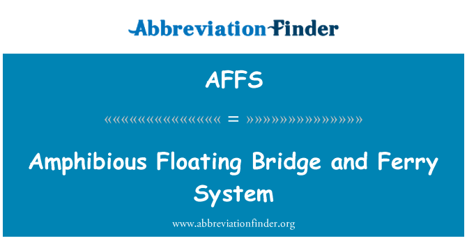 AFFS: Amfibi pont flotant i ferri sistema