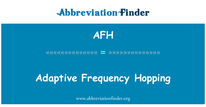 AFH: Adaptive frekvenčnih skokov
