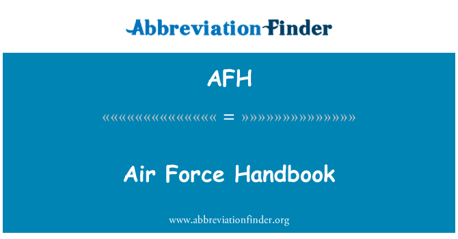 AFH: Air Force priročnik