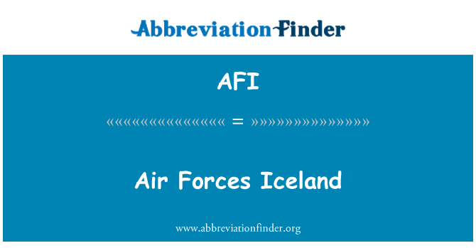 AFI: Forces aériennes Islande