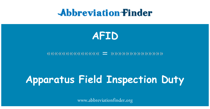 AFID: Appareil jaden pòs enspèksyon