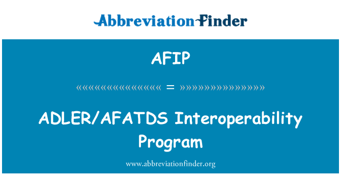 AFIP: 阿德勒/AFATDS 的互操作性程序