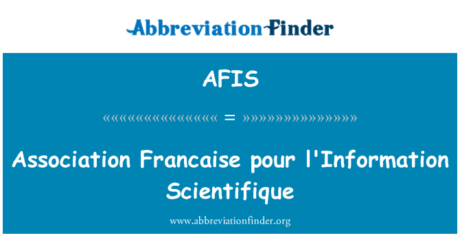 AFIS: Asosyasyon English vide l'Information Scientifique