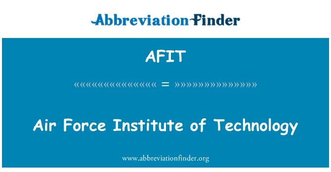 AFIT: Letectvo Institute of Technology