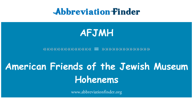 AFJMH: American Friends of Jewish Museum Hohenems