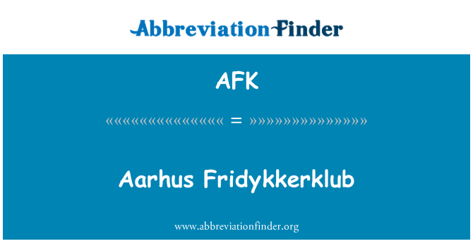 AFK: Aarhus Fridykkerklub