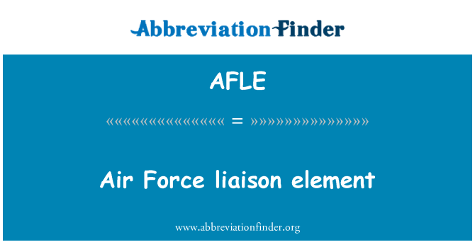 AFLE: 空軍聯絡元素