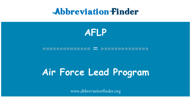 AFLP: Air Force Lead programma