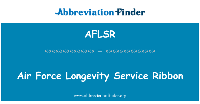 AFLSR: Luftwaffe Langlebigkeit Service Ribbon