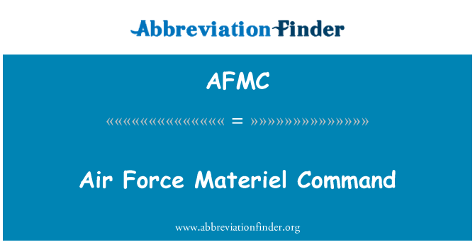 AFMC: Angkatan Udara Materiel Command