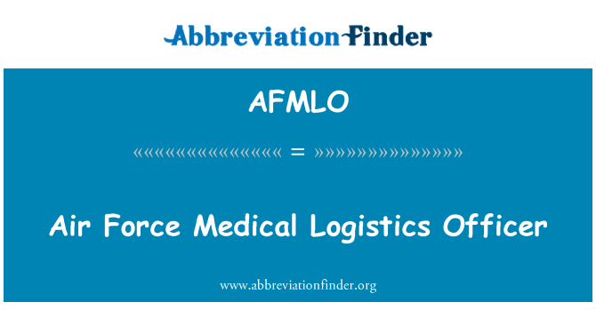 AFMLO: Aire força oficial mèdic en logística