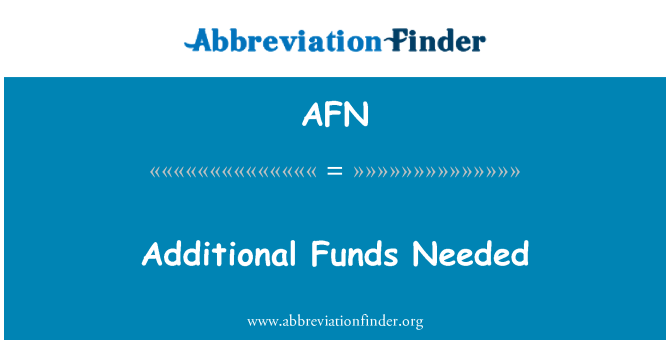 AFN: Additional Funds Needed