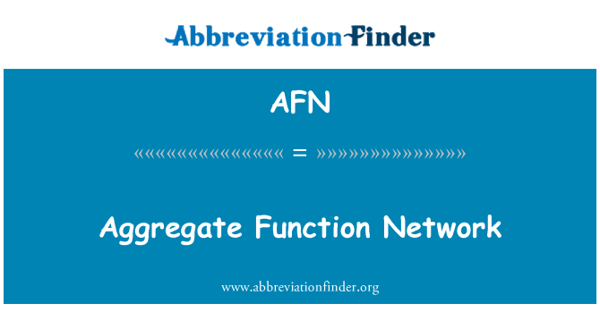 AFN: Συνάρτηση συγκεντρωτικών αποτελεσμάτων δικτύου