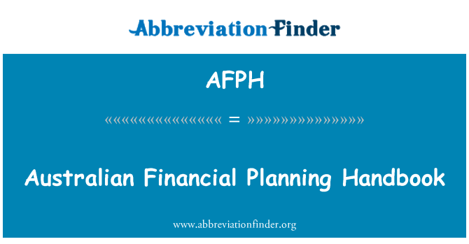 AFPH: Manual de planejamento financeiro australiano