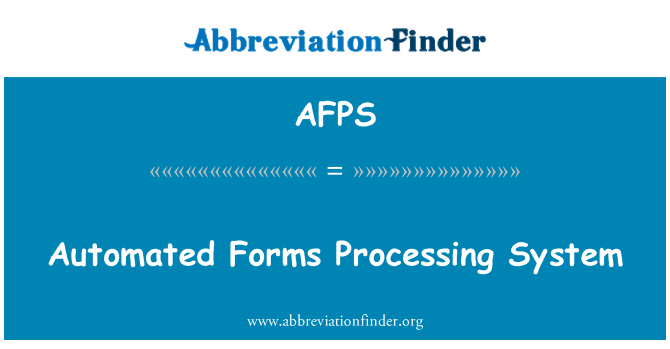AFPS: Avtomatsko oblike sistem za obdelavo