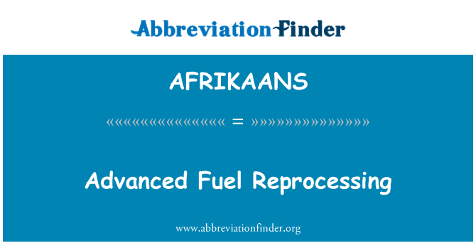 AFRIKAANS: Reprocessing น้ำมันขั้นสูง