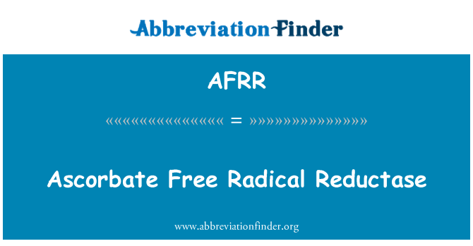 AFRR: Radical libre de ascorbato reductasa