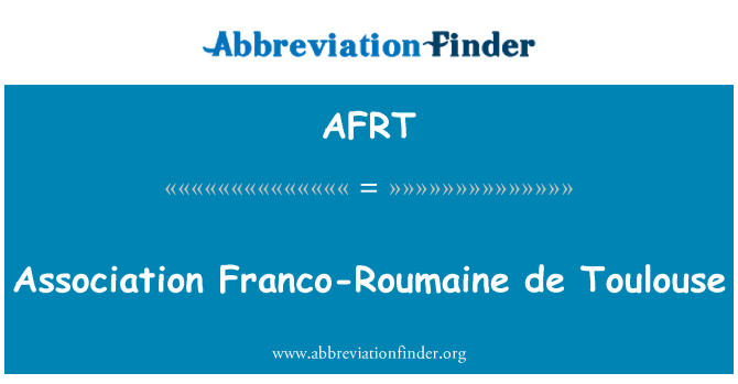 AFRT: Association Franco-Roumaine de Toulouse