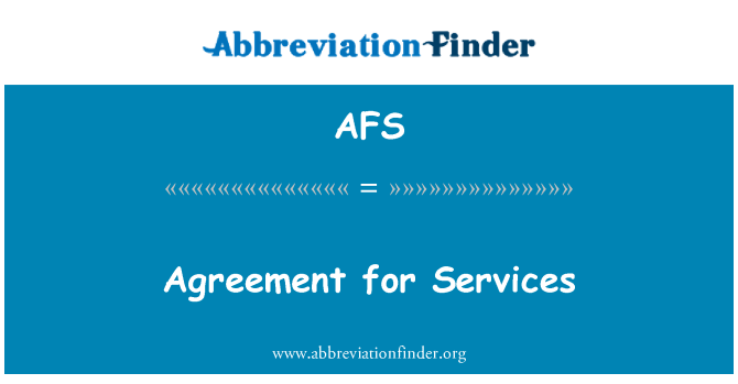 AFS: Acordul de servicii